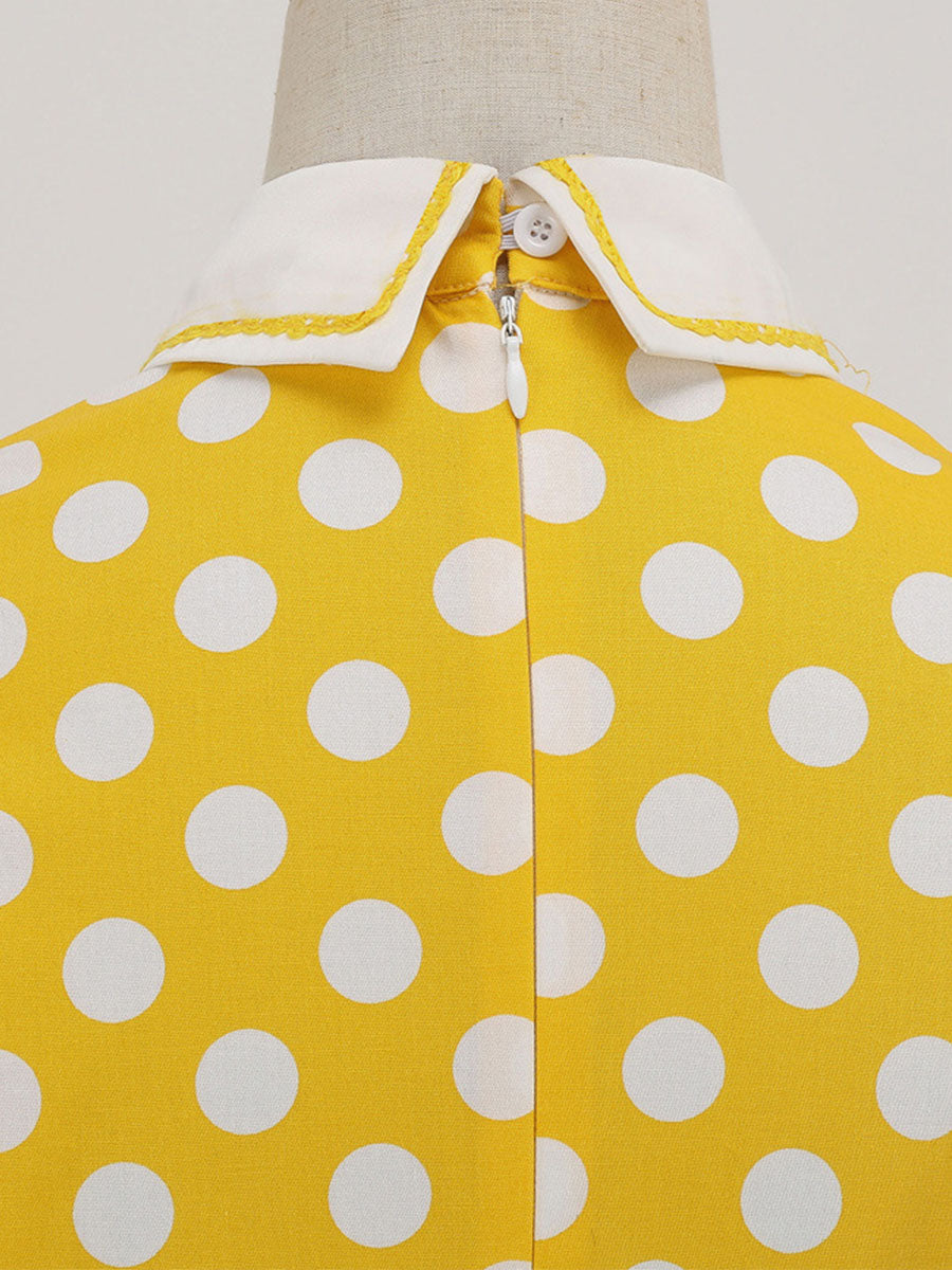 Polka Dots Peter Pan Collar 1950S Dress