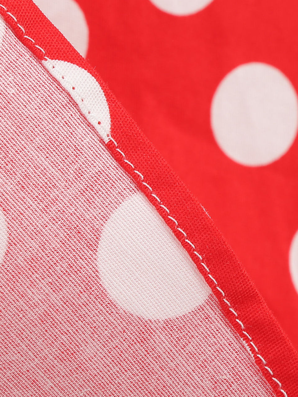 Red Polka Dots Turn Down Collar Short Sleeves 1950S Vintage Shirt Dress