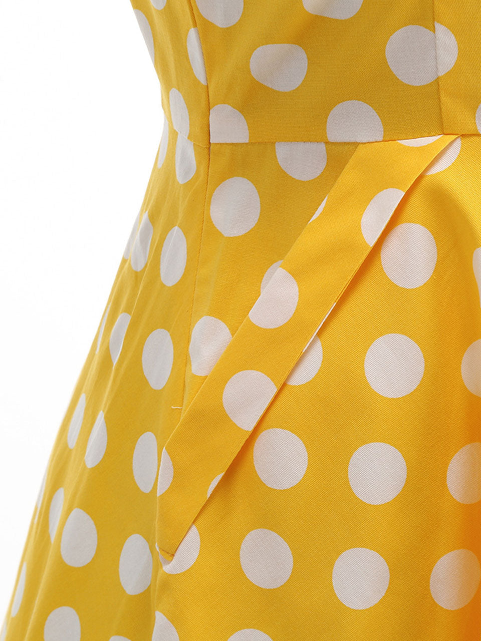 Tuxedo Collar Polka Dots 1950S Dress