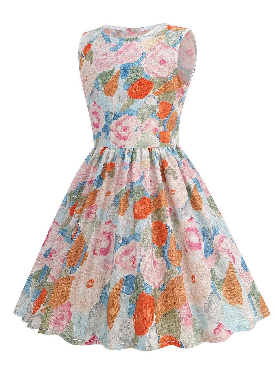 Kids Little Girls' Dress Floral 1950S Vintage Dress