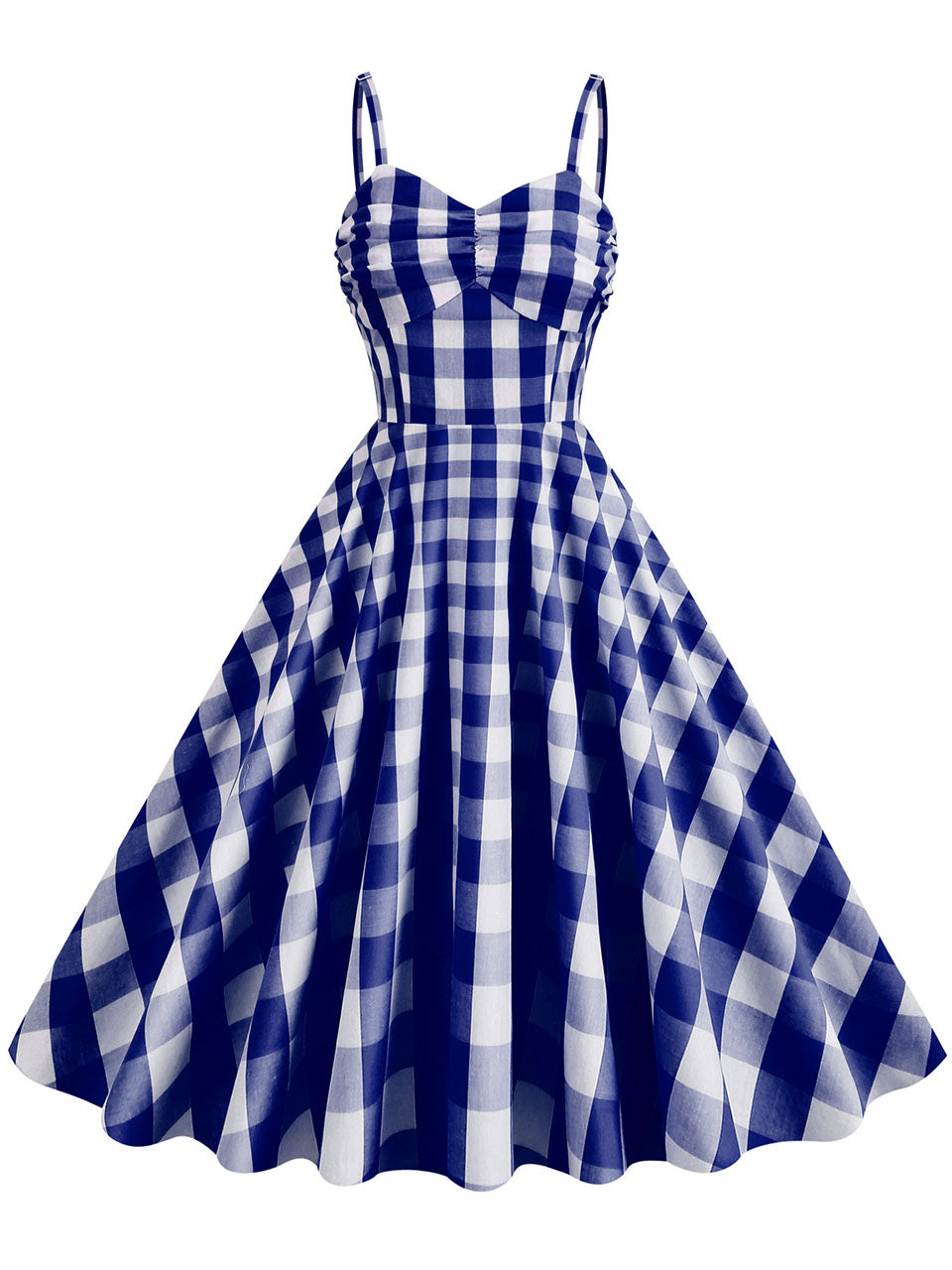 Pink And White Barbie Same Style Plaid Strap Classis Style 1950S Vintage Dress