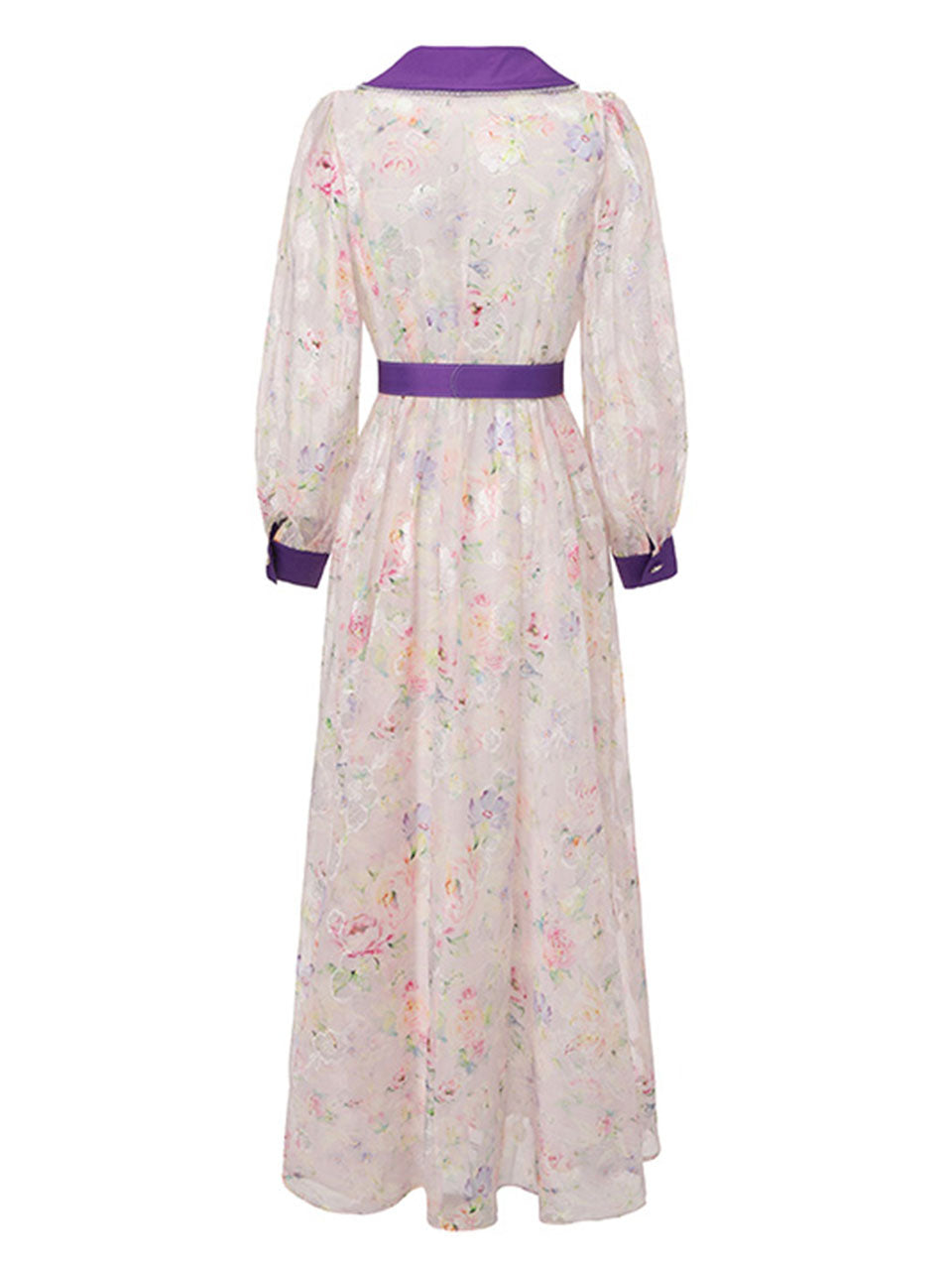 Red Floral Print Vintage Beaded Maxi Dress
