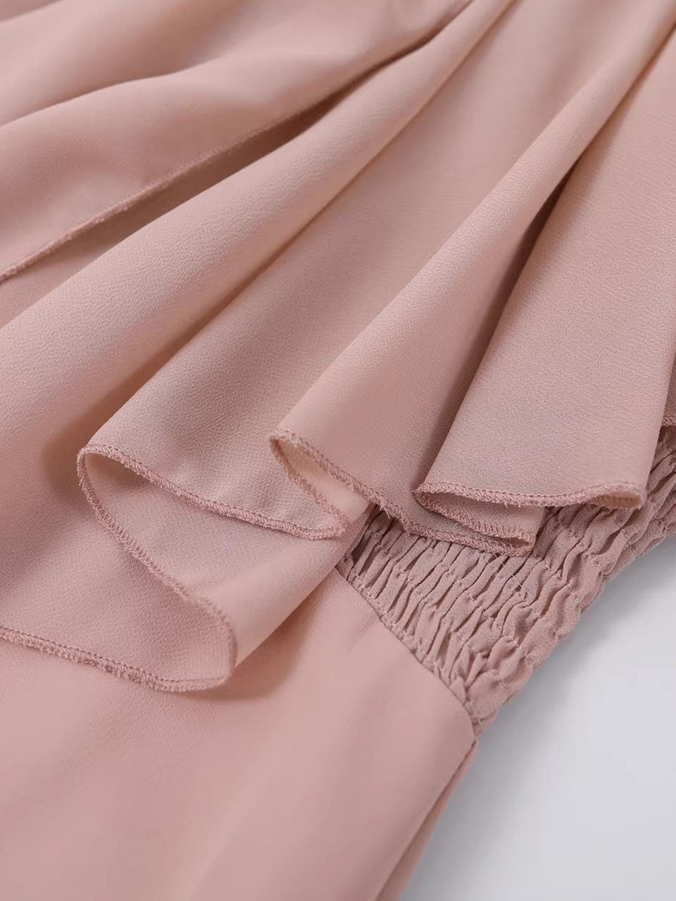 Pink Flowy Chiffon Maxi Dress