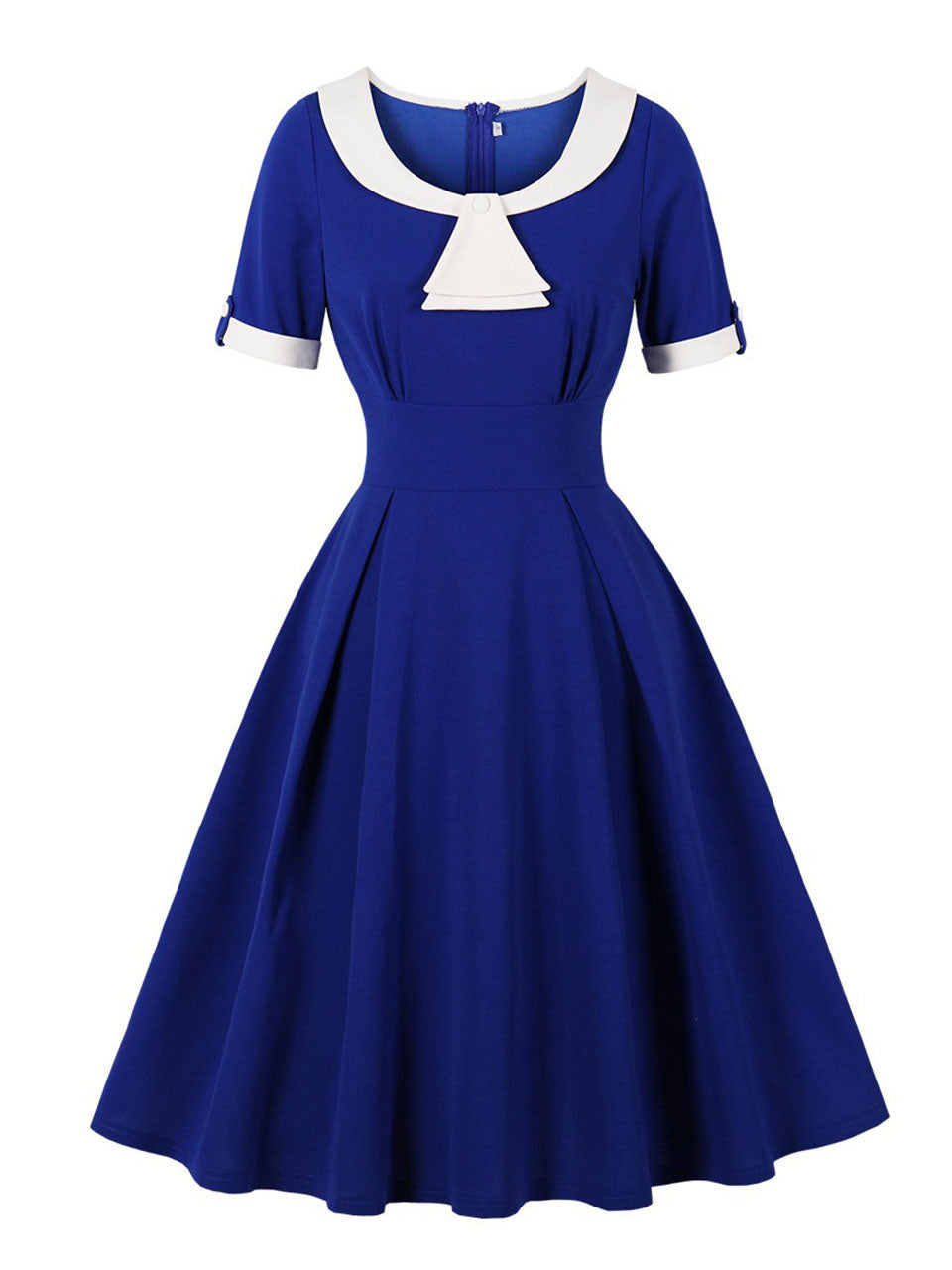 Christmas Green Peter Pan Collar 1950s Swing Vintage Dress