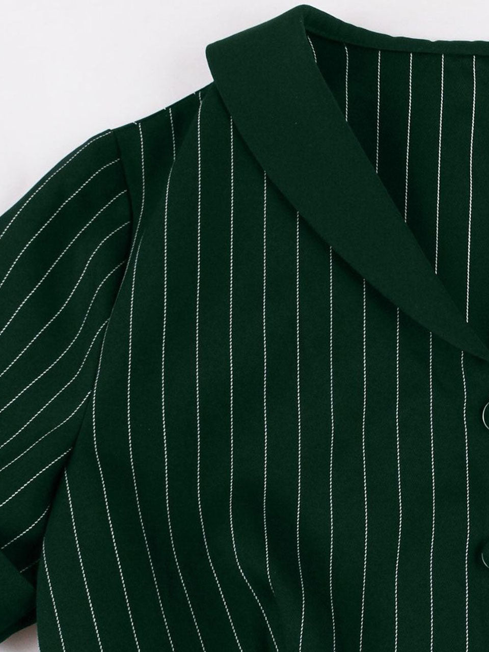 Vintage 1950s Navy Pinstripe Shirt Swing Dress