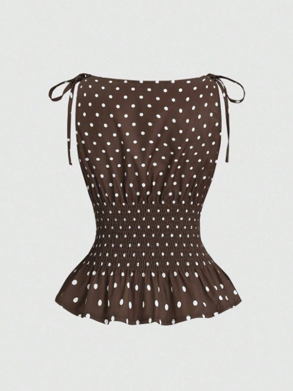 Vintage Polka Dot Satin Top