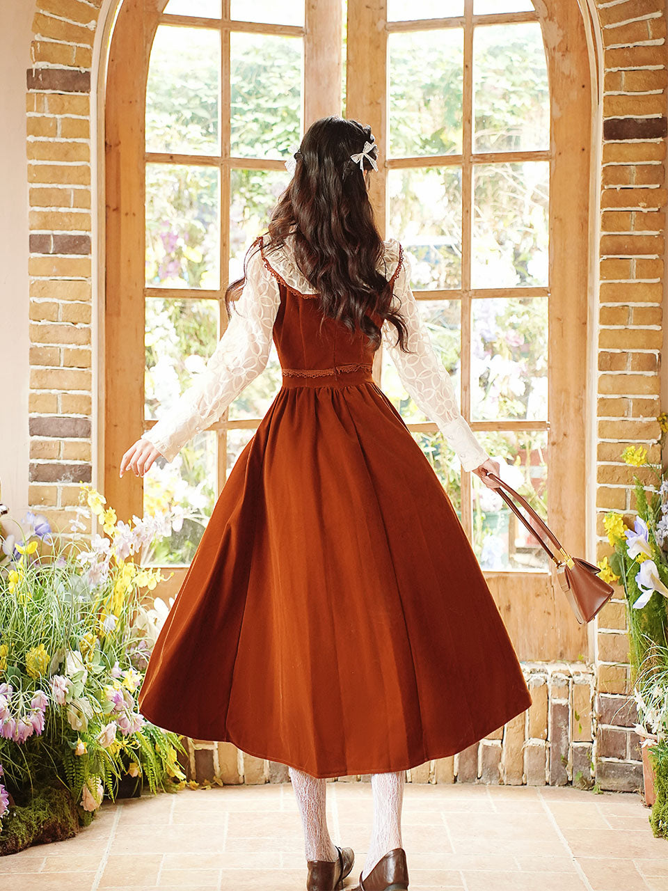 50s Retro Brown Lace