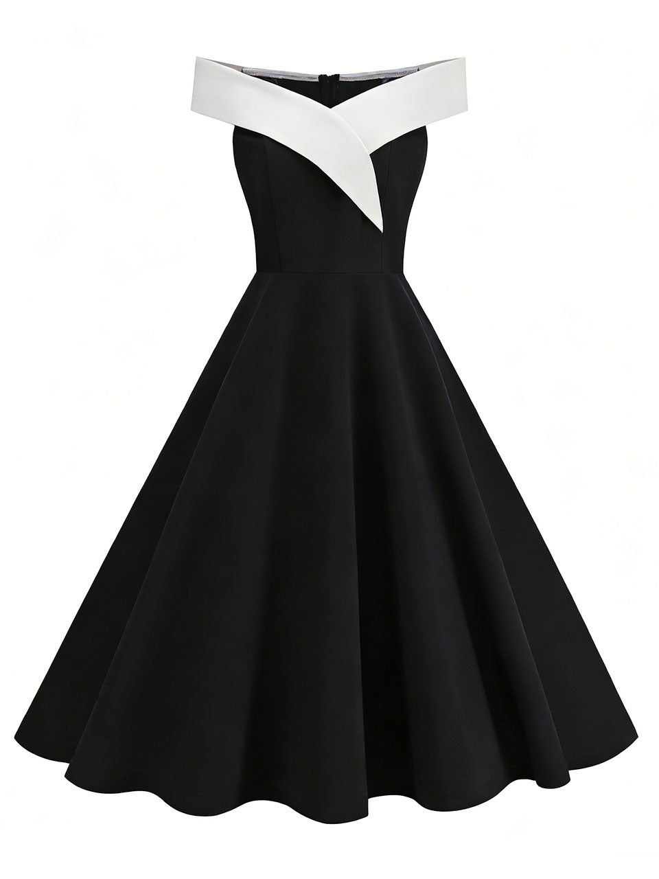 1950s Vintage Pink Off The Shoulder Swing Dress