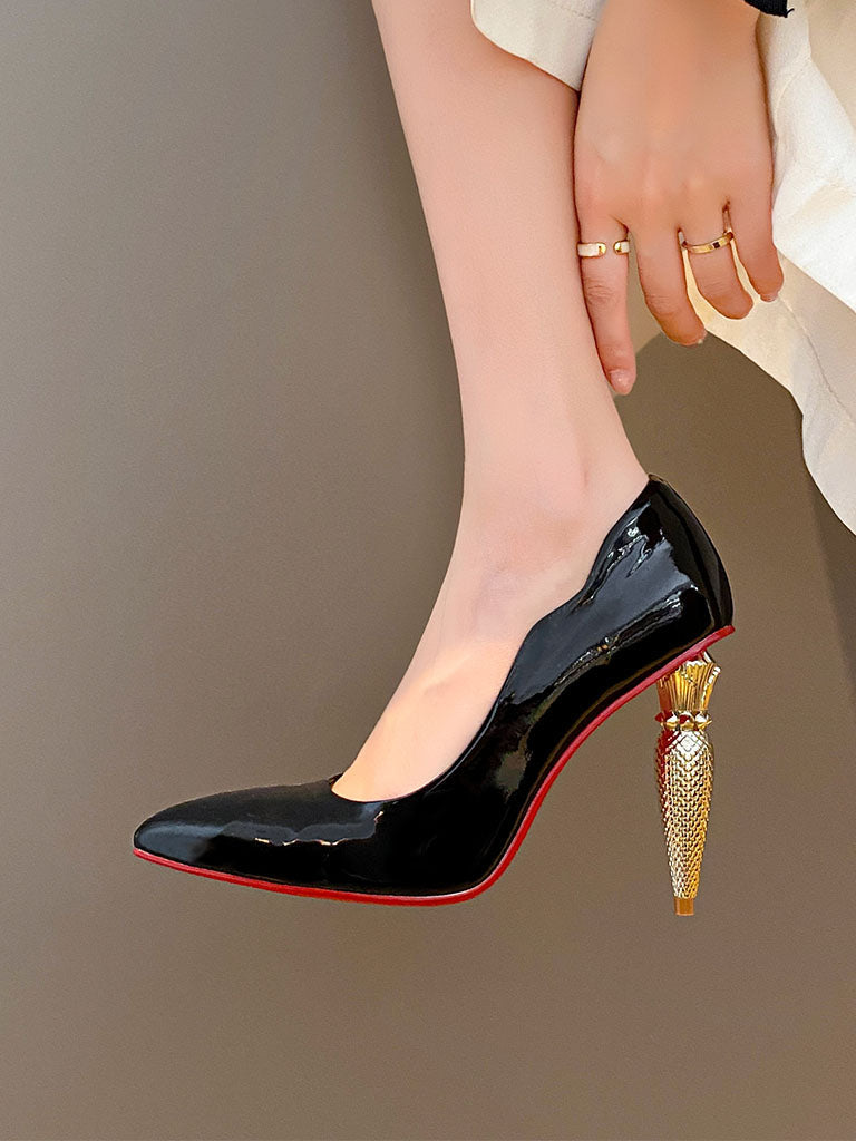 Purple Luxury Strap Bullet Heels Stiletto Vintage Shoes For Women