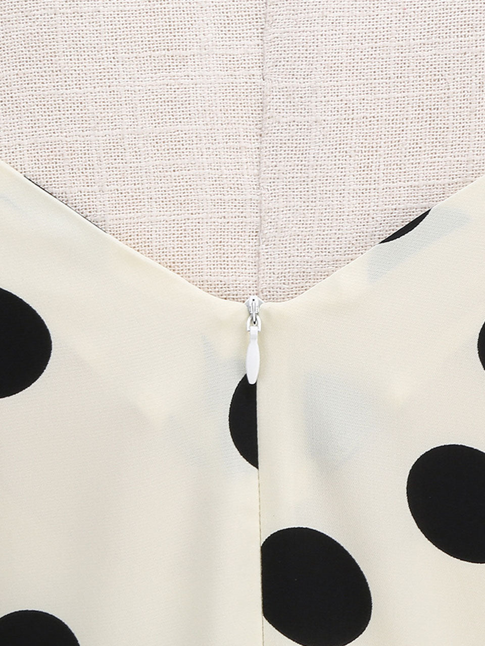 1950s Cruella De Vil Polka Dot Short Sleeve Vintage Swing Dress