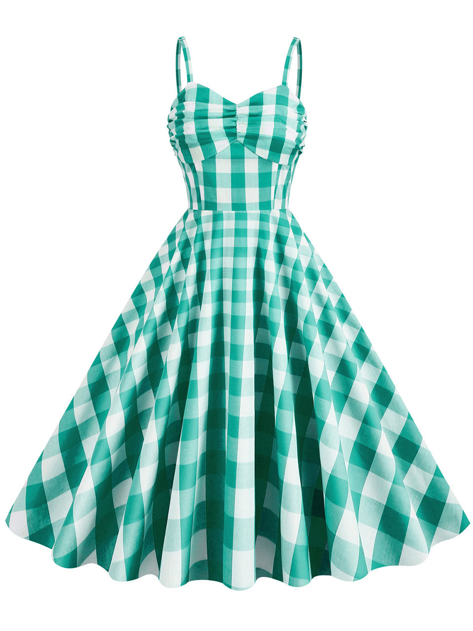 Pink And White Barbie Same Style Plaid Strap Classis Style 1950S Vintage Dress
