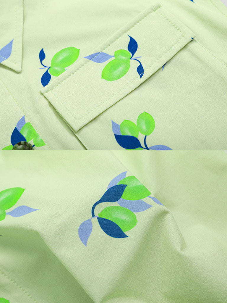 Summer Vintage Styele Fruit Print Shirt 1950S Dress