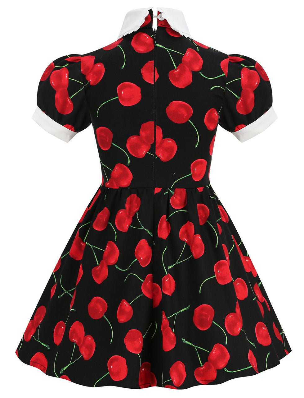 Kids Little Girls' Dress Cherry Peter Pan Collar 1950S Dress