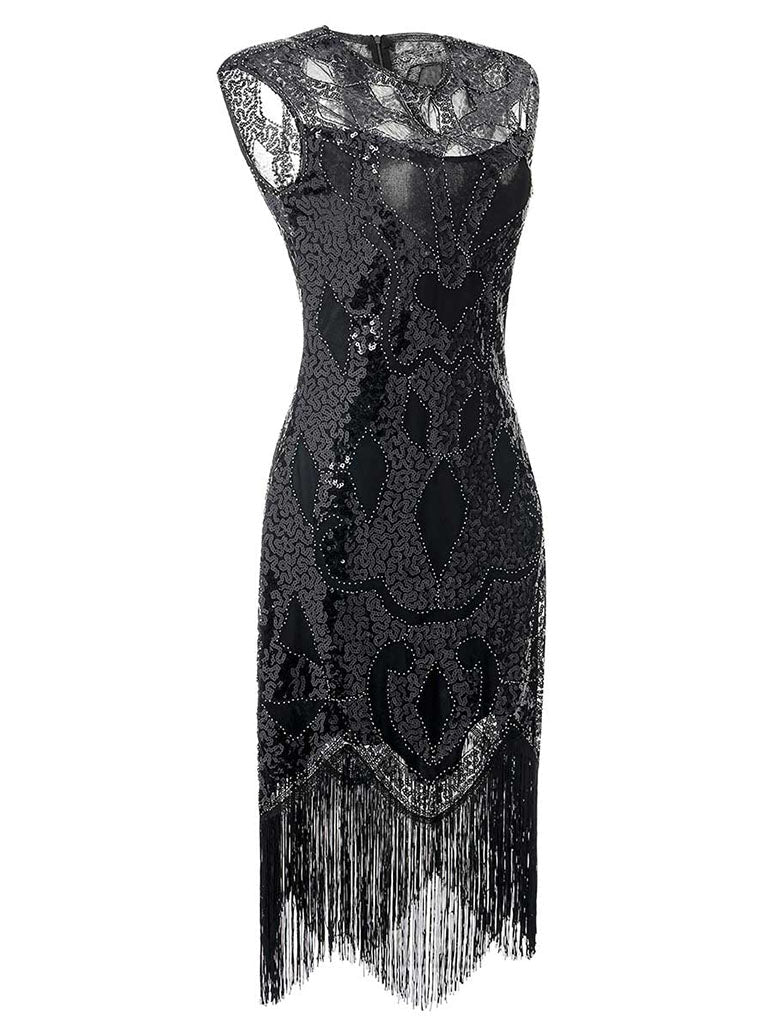 5 Colors 1920s Sequined Flapper Dress