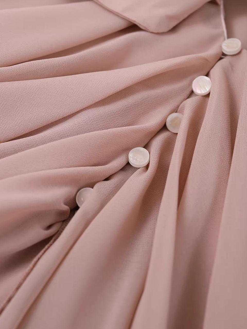 Pink Flowy Chiffon Maxi Dress