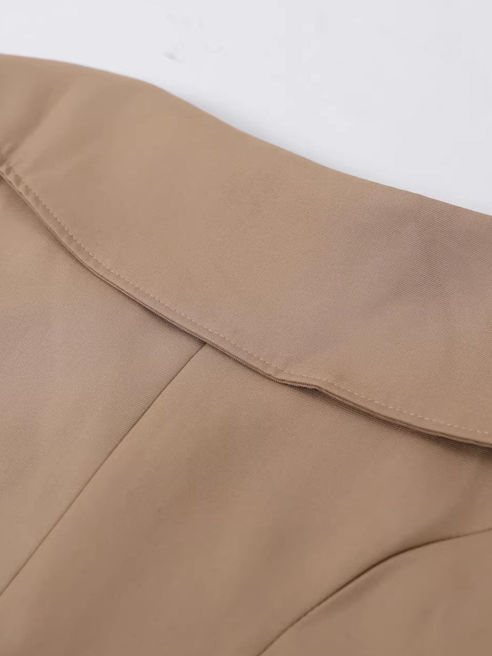 Off-Shoulder Belted Trench Coat