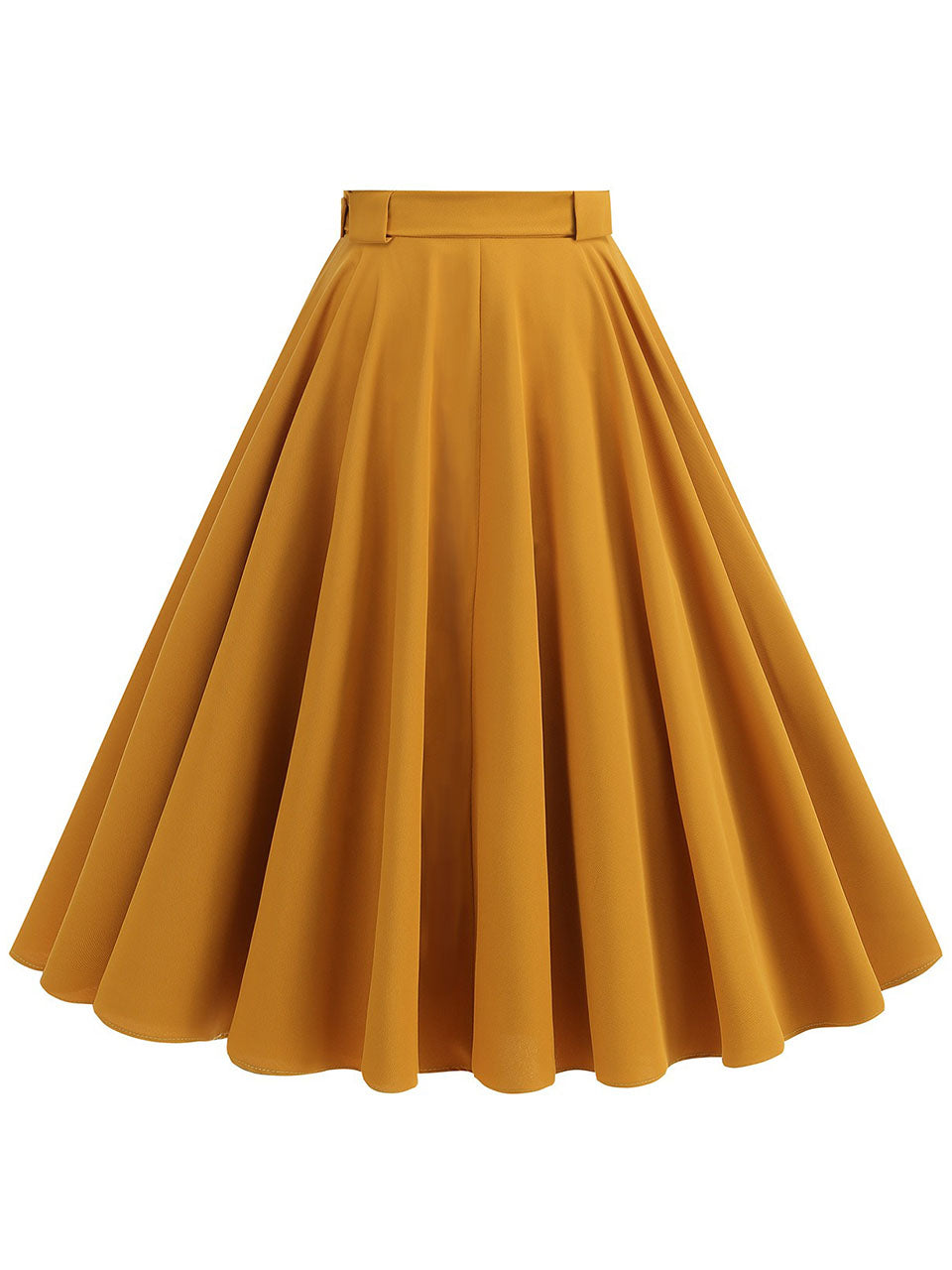 1950s Red High Waist Pleated Swing Vintage Skirt