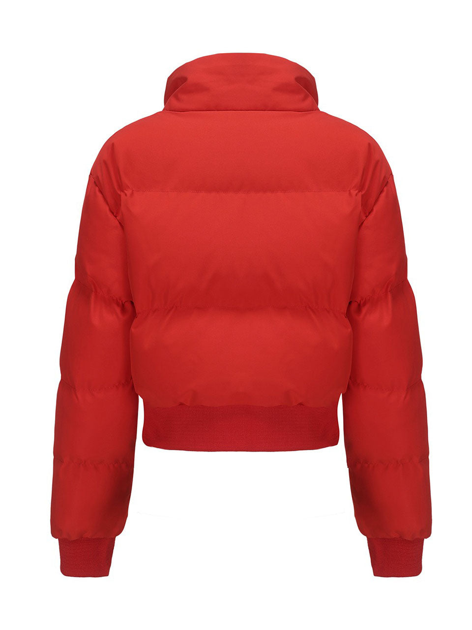 Cropped Red Short Bubble Coat