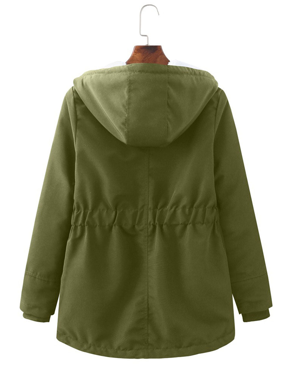 Navy Blue Fleece Lined Hooded Parka Jacket and Warm Winter Coat Heavyweight Windbreaker