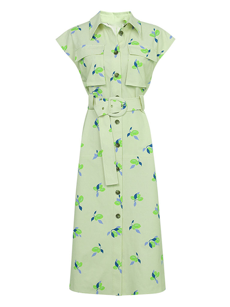 Summer Vintage Styele Fruit Print Shirt 1950S Dress