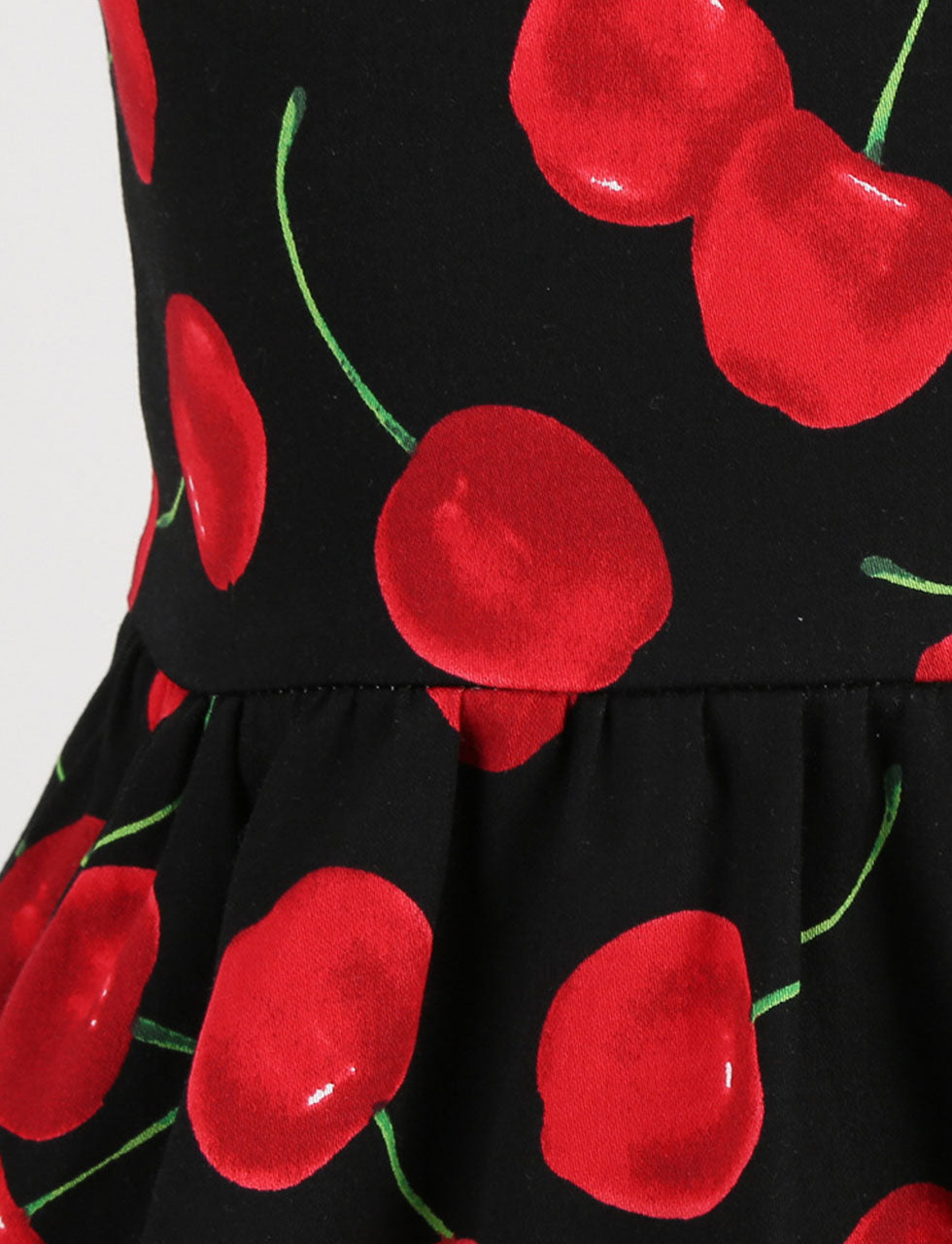 Kids Little Girls' Dress Cherry Peter Pan Collar 1950S Dress