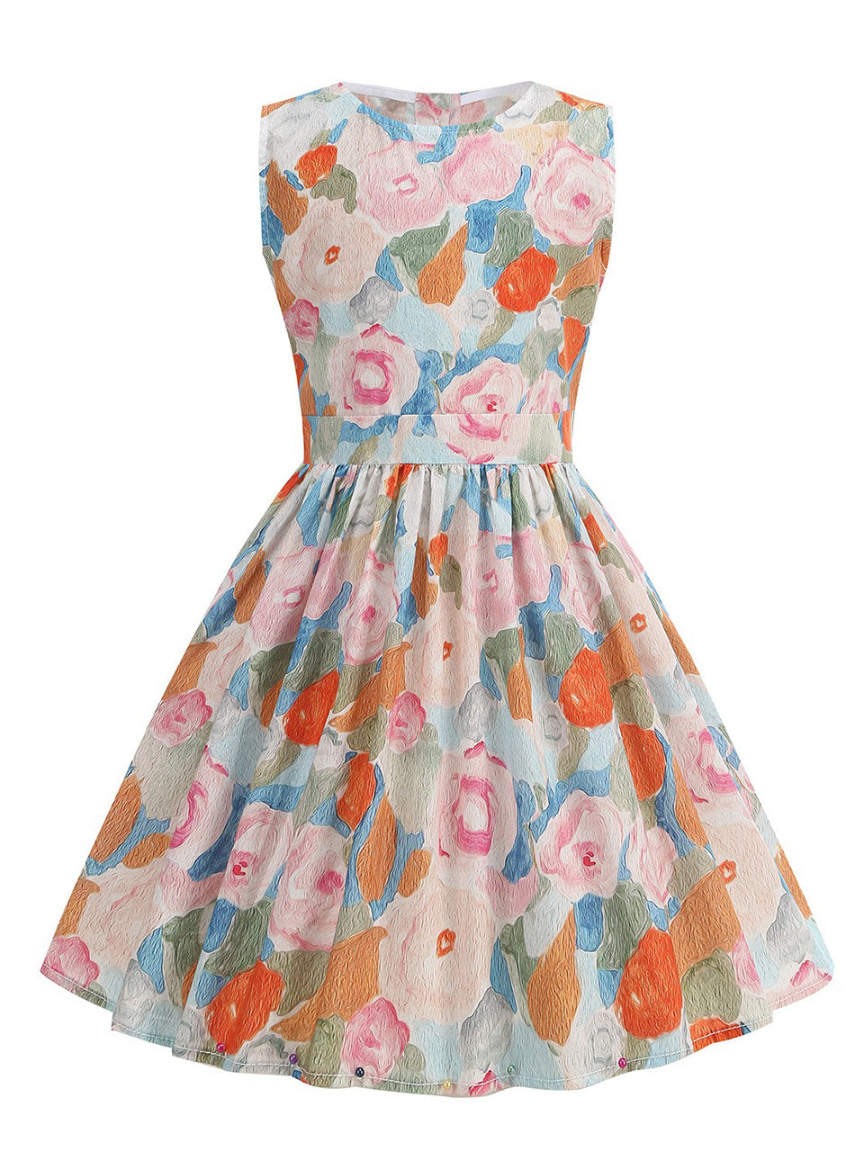 Kids Little Girls' Dress Floral 1950S Vintage Dress
