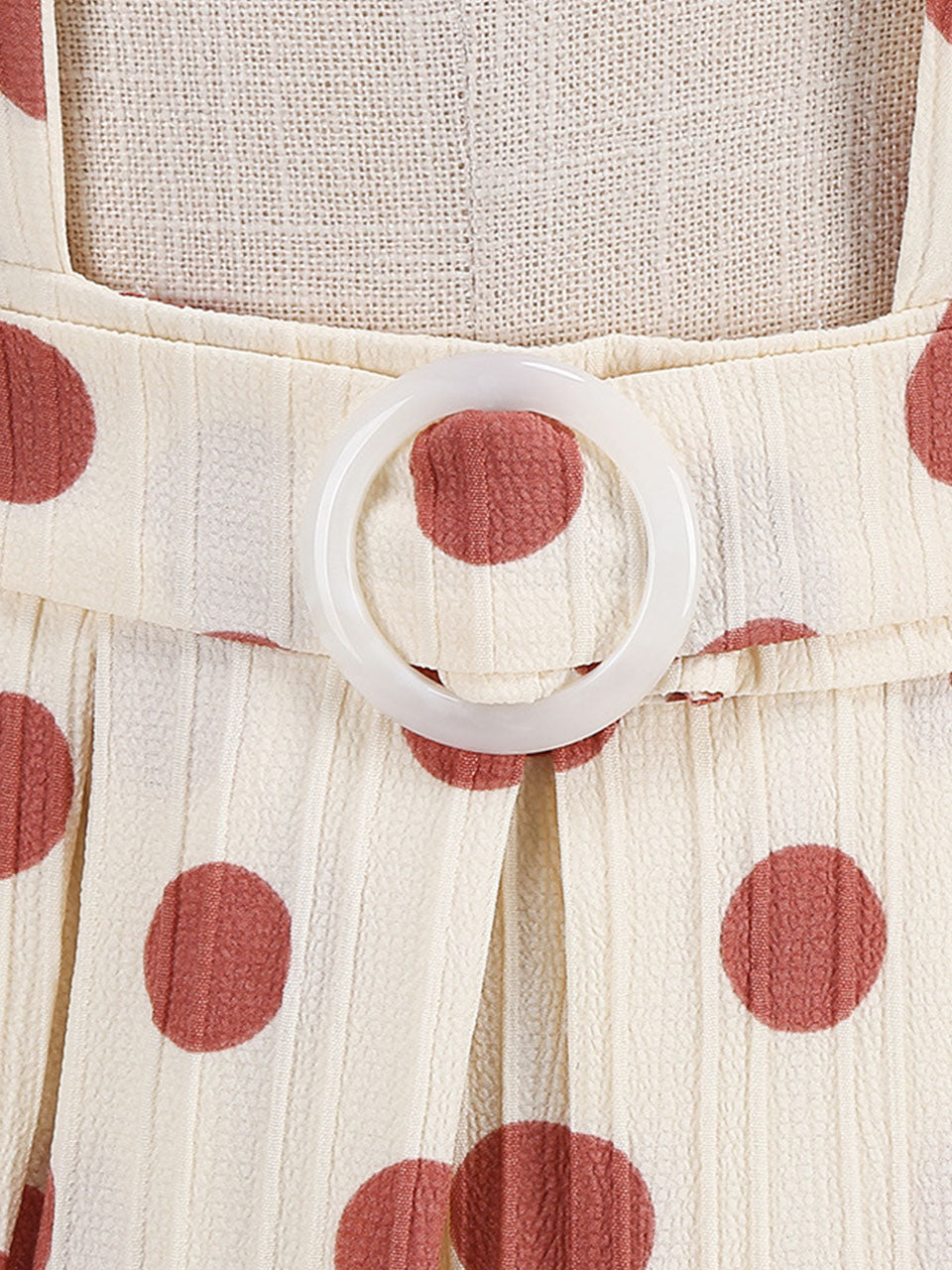 Polka Dots High Waist Audrey Hepburn Style Cocktail Suspender Swing Skirt