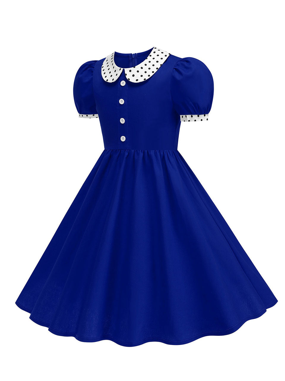 Kids Little Girls' Dress Peter Pan Short Sleeve Cotton 1950S Vintage Dress