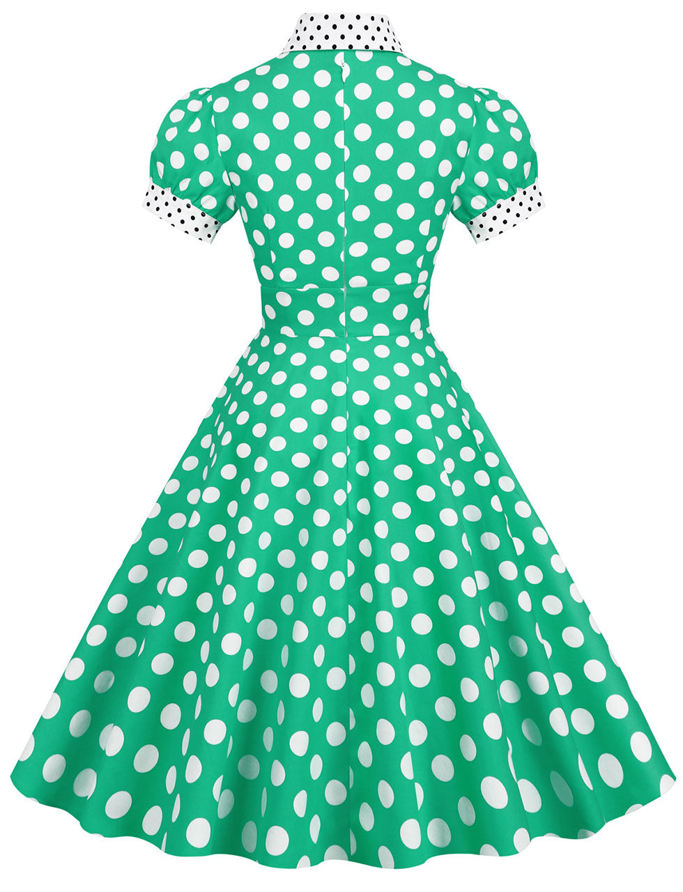 Navy Polka Dots Bowknot Swing Vintage 1950S Dress