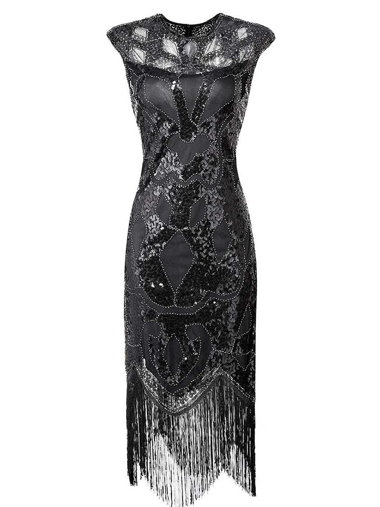 5 Colors 1920s Sequined Flapper Dress