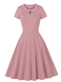 Vintage 1950s Dusty Pink Swing Dress