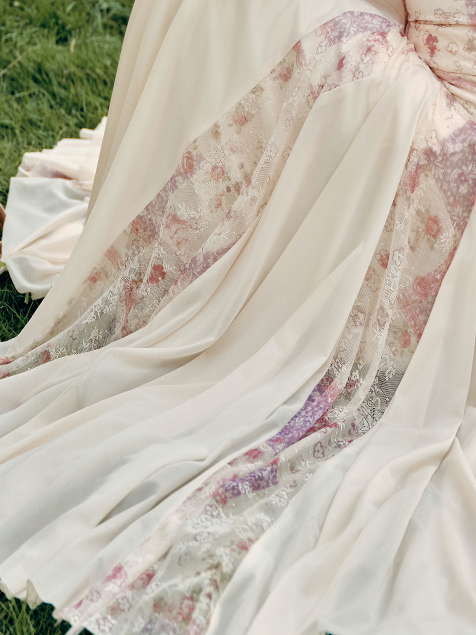 Pink Floral Print Spaghetti Strap Fishtail Flared Vintage Maxi Dress