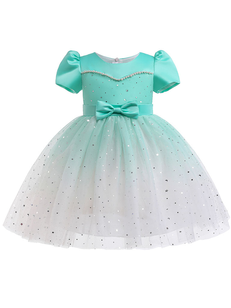 Kids Little Girls' Dress Princess Star Birthday Christening Dress