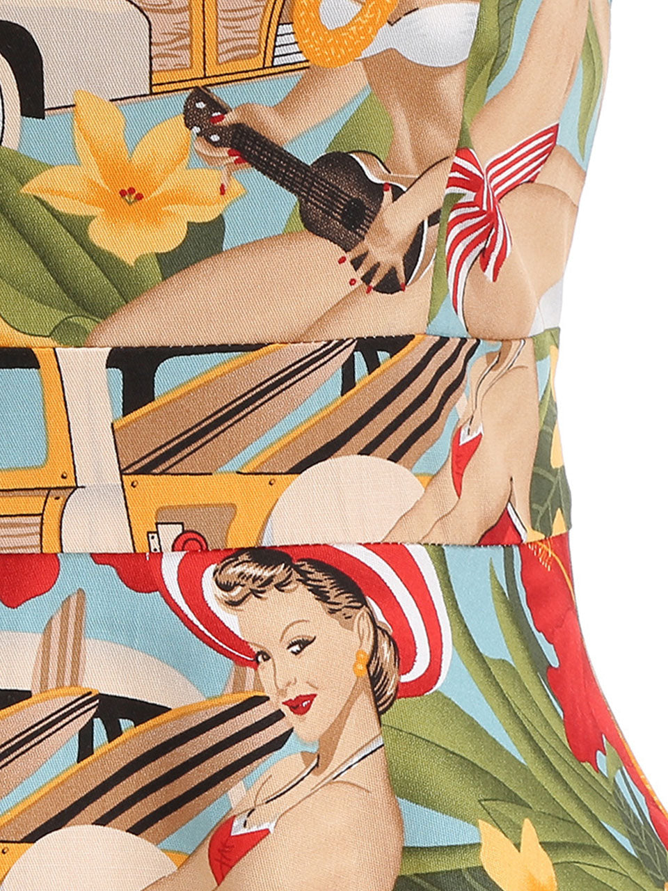 Red Floral Print Turn Down Collar Short Sleeves 1950S Vintage Shirt Dress