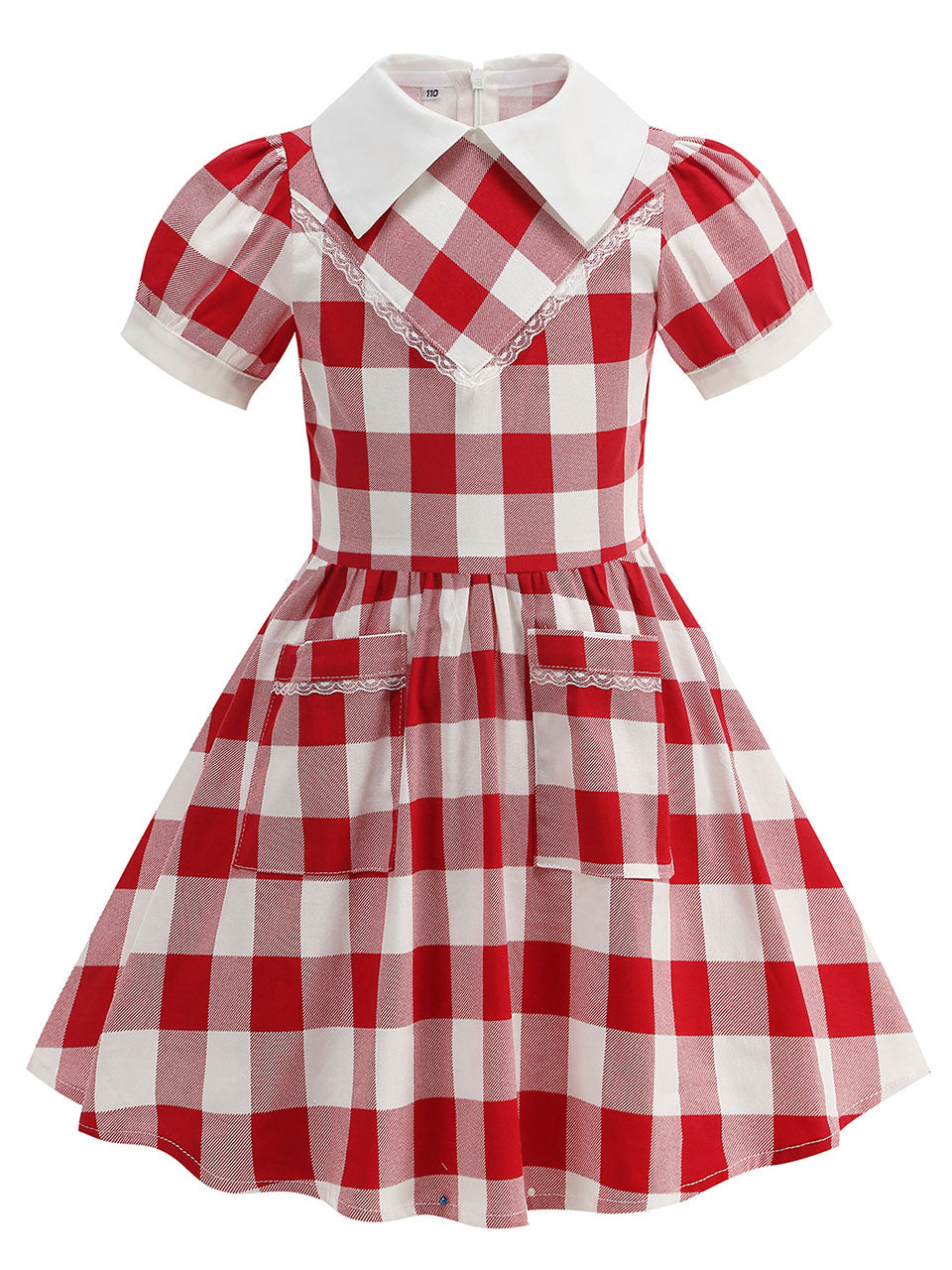 Kids Little Girls' Dress Plaid 1950S Vintage Dress