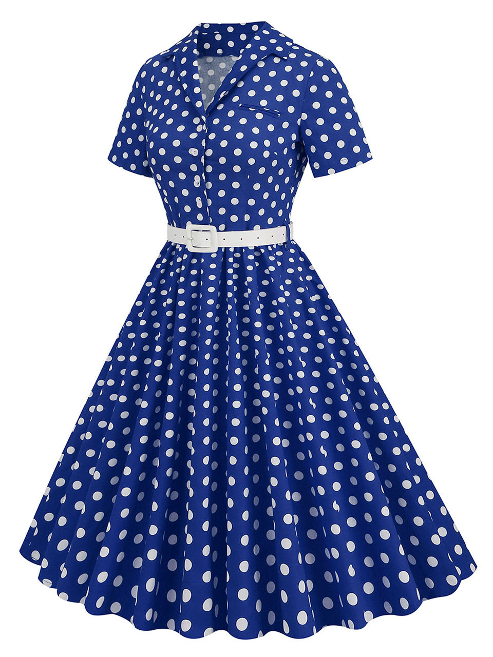 Polka Dots 1950S Vintage Shirt Swing Dress
