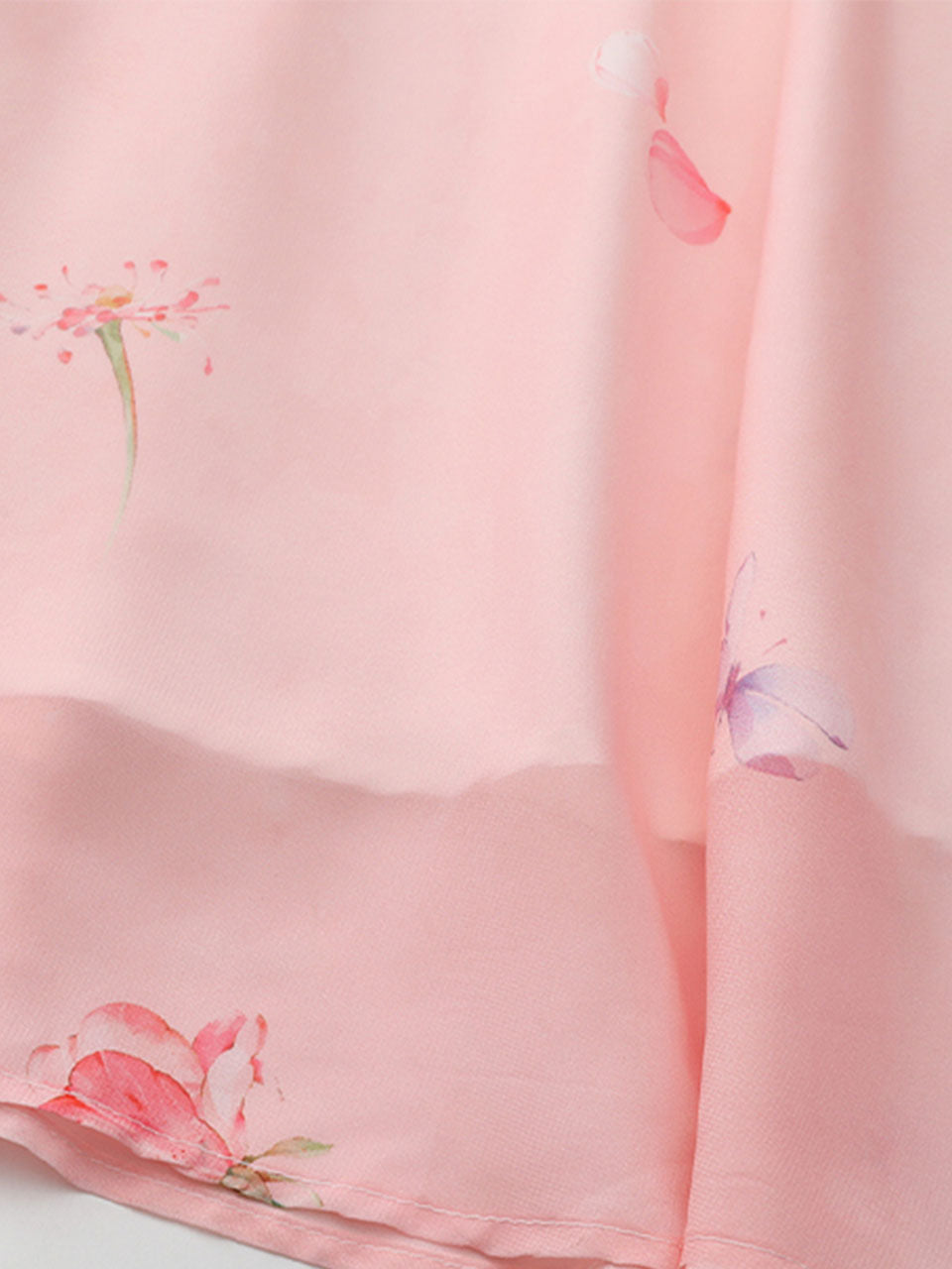 Purple Off-Shoulder Chiffon Dress