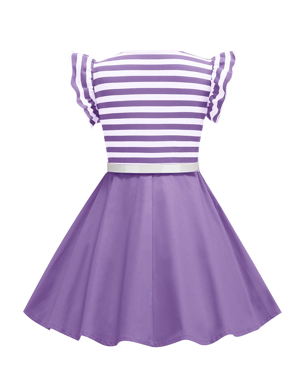 Kids Little Girls' Dress Butterfly Sleeve 1950S Vintage Dress