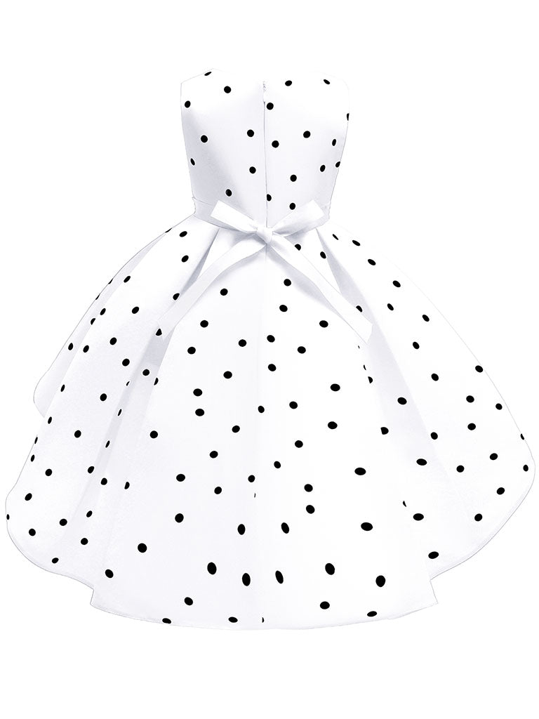 Kids Little Girls' Dress Princess Polka Dots  Birthday Christening Dress