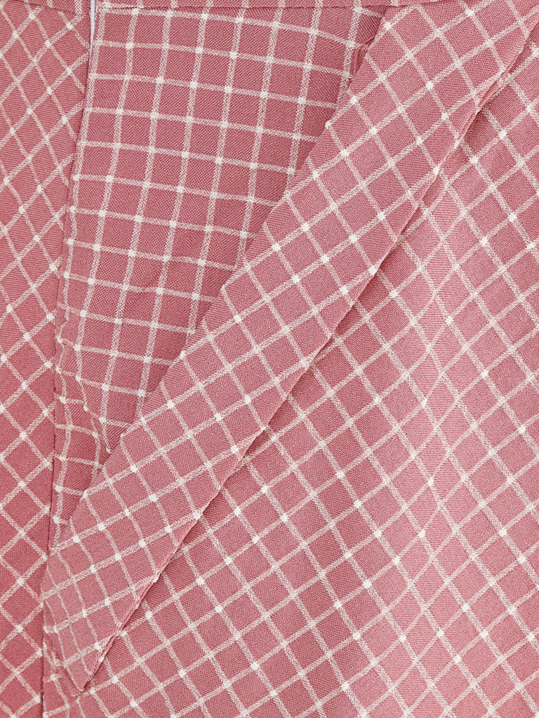 Plaid Tuxedo Collar 1950S Vintage Dress