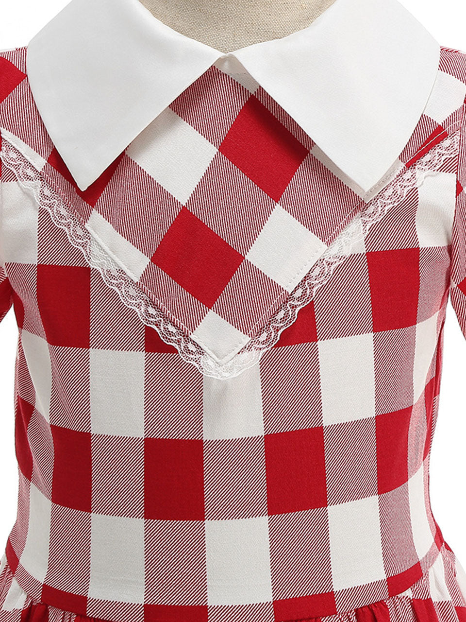 Kids Little Girls' Dress Plaid 1950S Vintage Dress