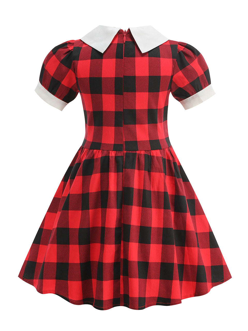 Kids Little Girls' Dress Plaid 1950S Vintage Dress