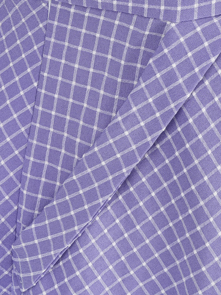 Plaid Tuxedo Collar 1950S Vintage Dress