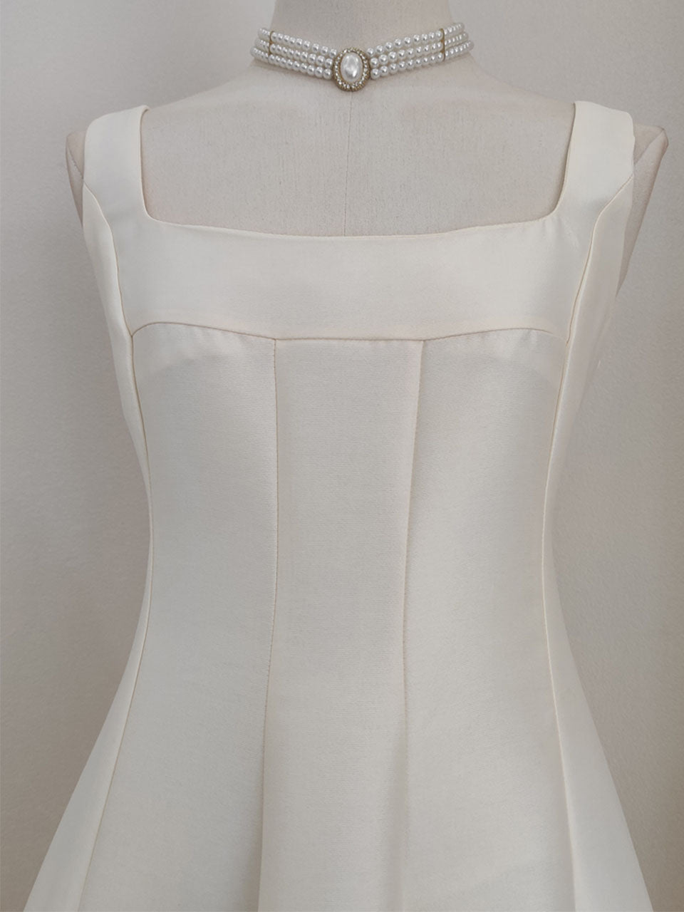 Rose Satin Sleeveless Classic 1950S Vintage Sweet Party Dress