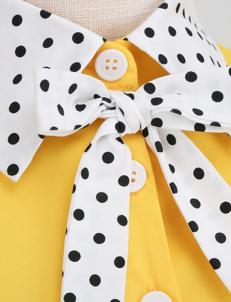 Blue Bowknot Swing Vintage 1950S Dress