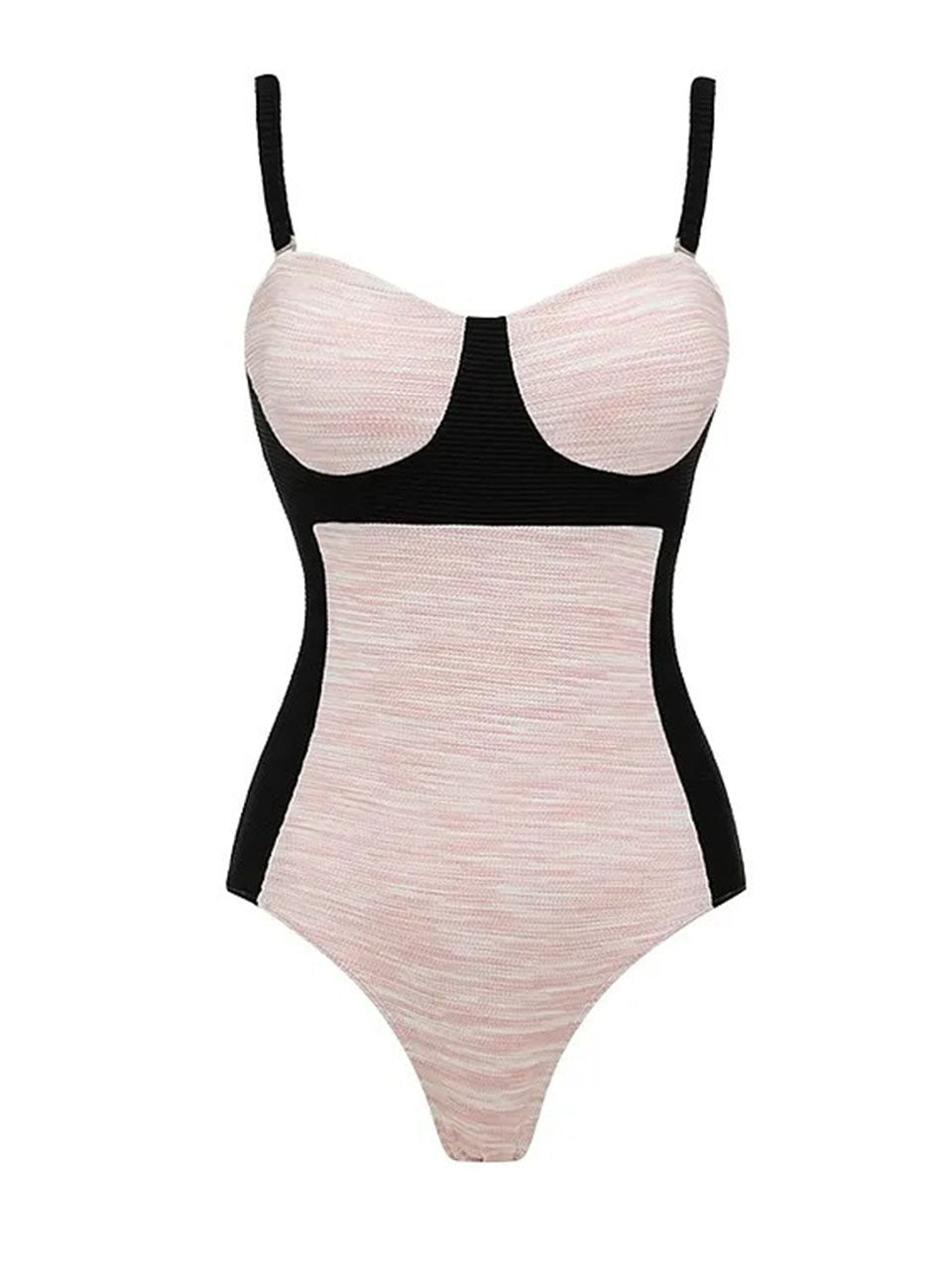 2PS Pink Retro Tweed One Piece Swimsuit