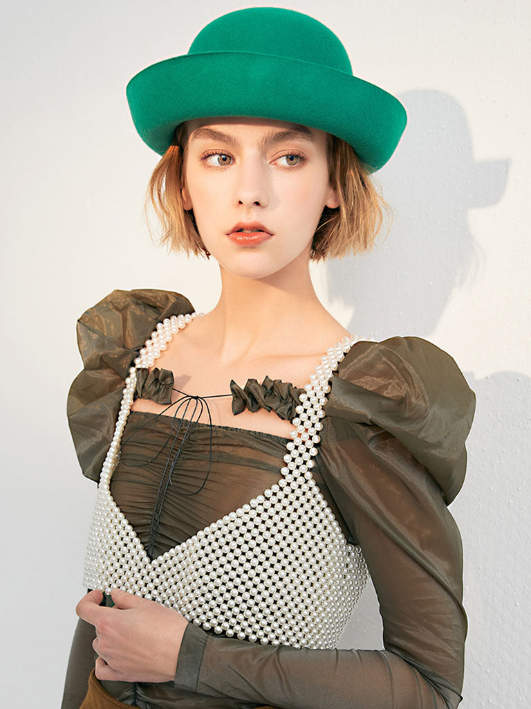 Vintage Pearl BodyChain Vest Top for Women