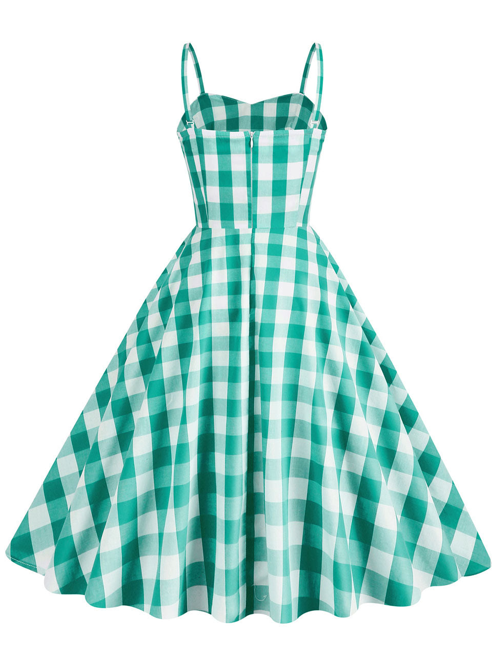 Pink And White Barbie Same Style Plaid Strap Classis Style 1950S Vintage Dress
