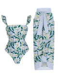 Floral Print Retro Style Strap One Piece