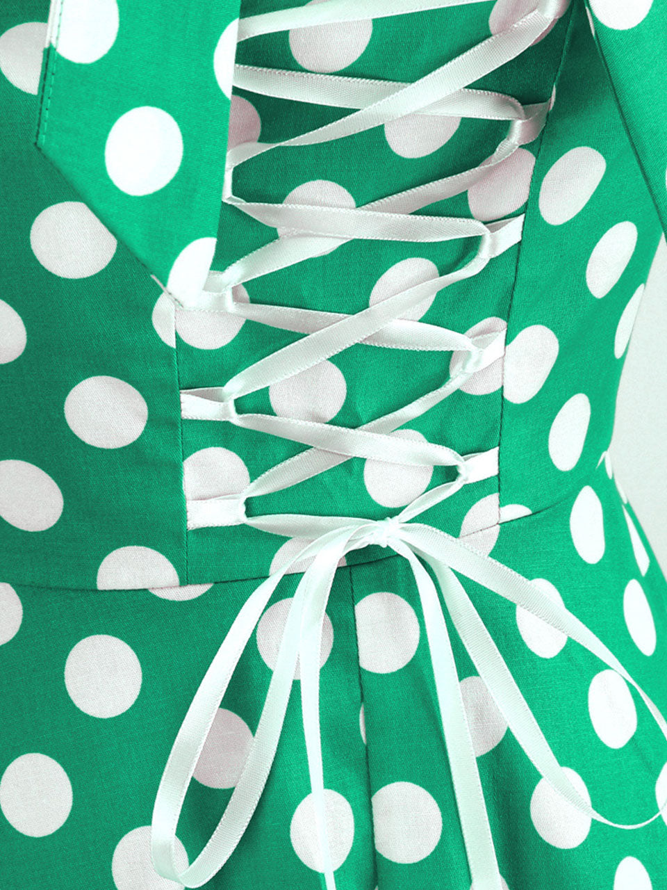 Yellow Polka Dots Vintage Halter Strap Backless 1950S Vintage Dress